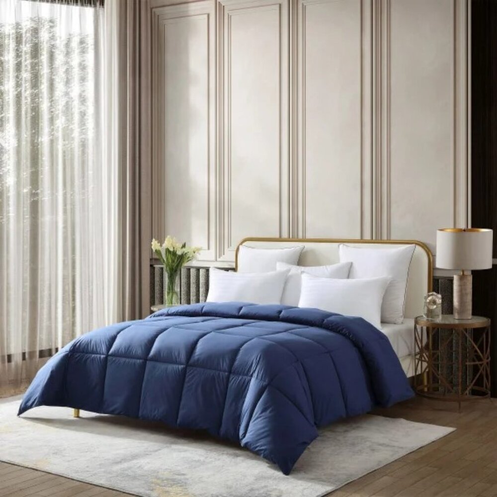 Farm to Home Down Alternative Comforter, Navy Blue, NWT